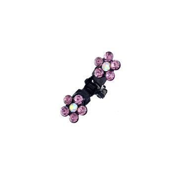 Rhinestone Floral Mini Hair Claw